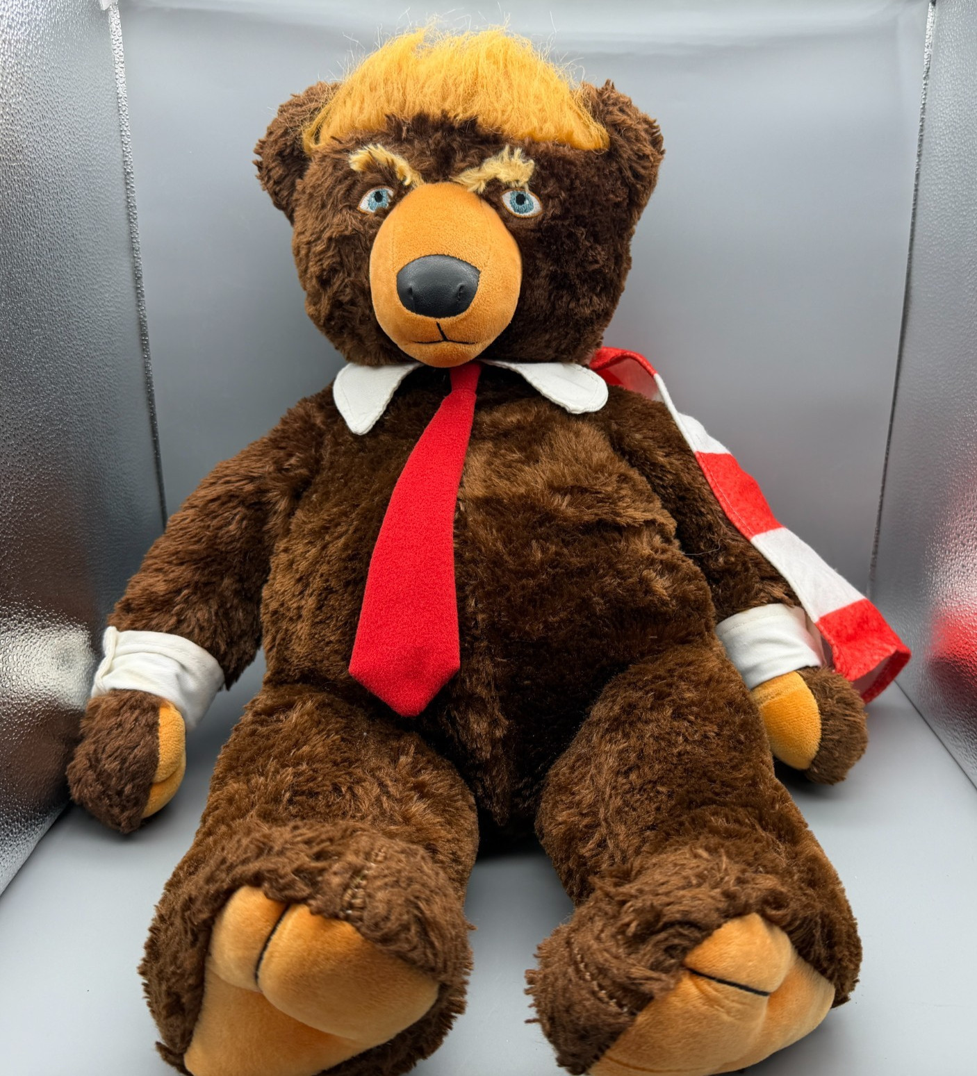 Trumpy Bear Deluxe Original 22” Plush Zipper American Flag Cape Trump Official