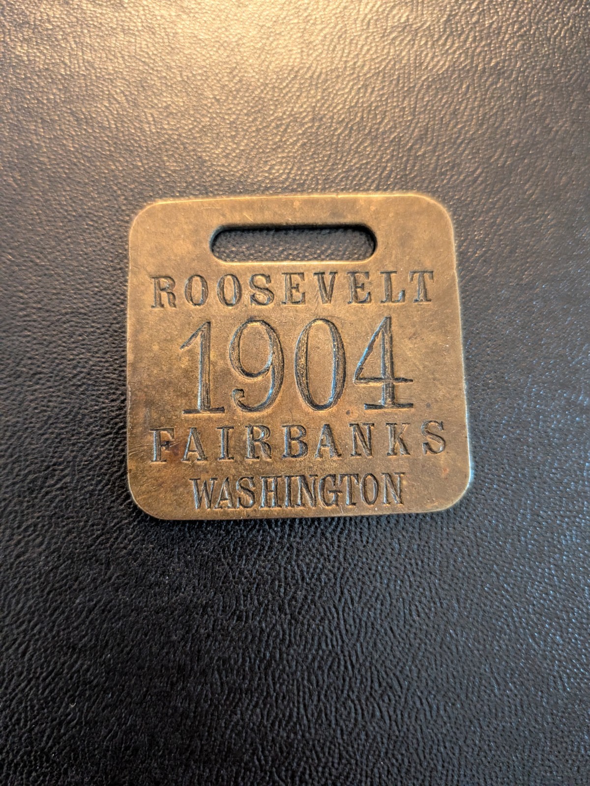 1904 Roosevelt and Fairbanks Washington Pin, FOB, button.