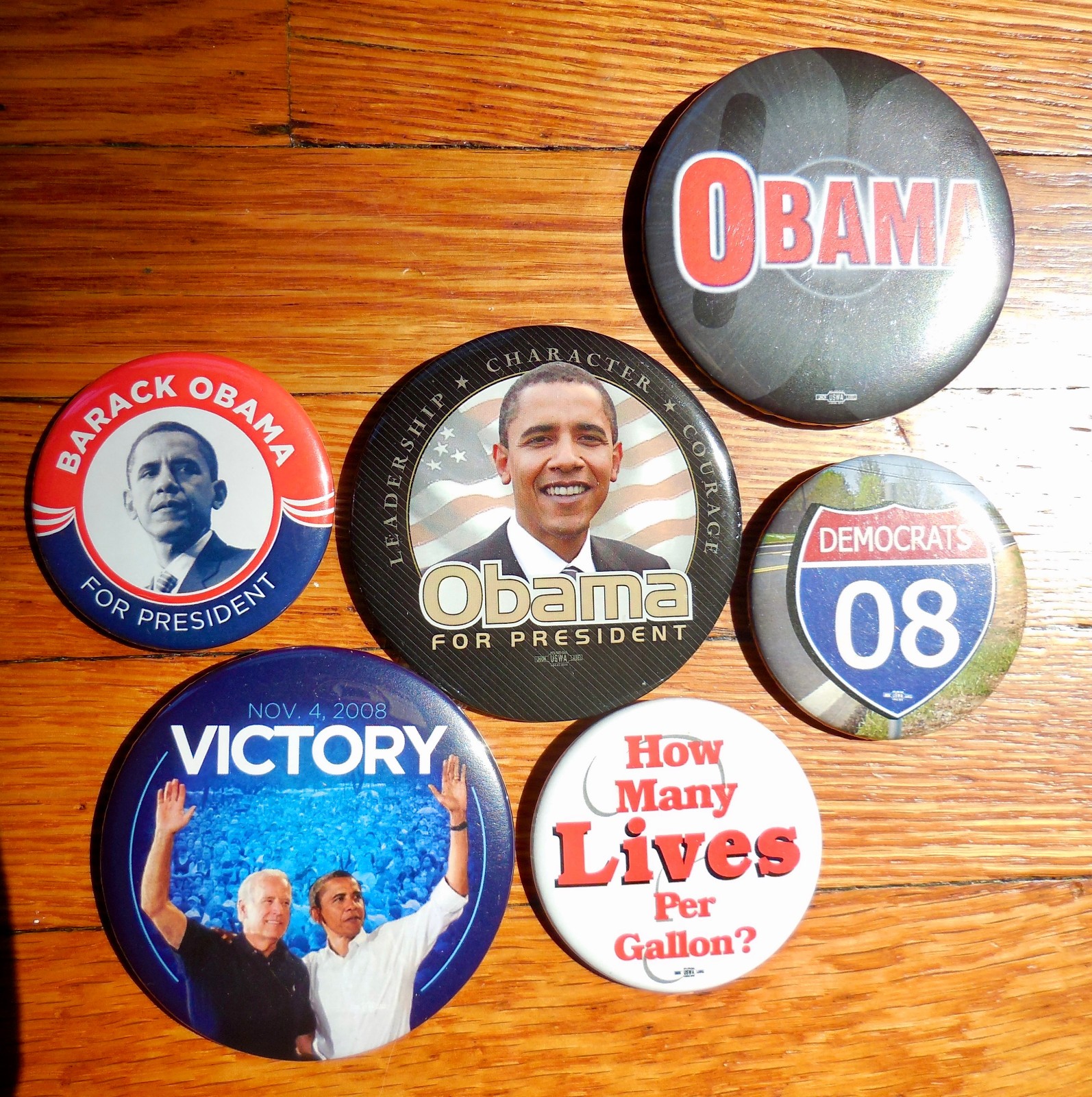 Barack Obama O Yes We Can 2008 Presidential Campaign Pin Button 6 Democratic