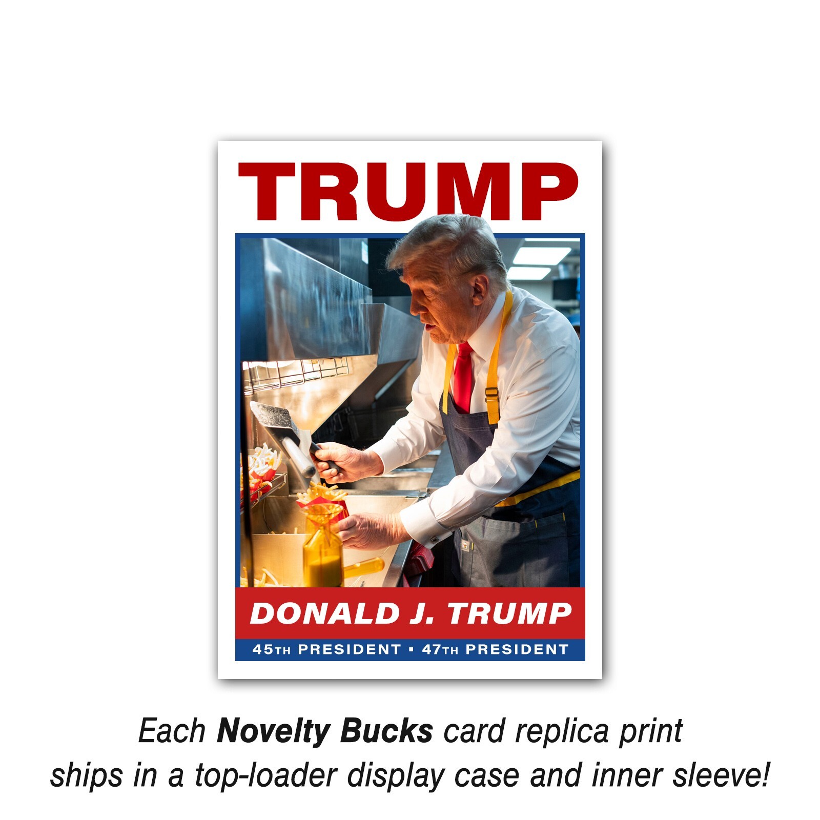 Donald Trump McDonald’s Fries 2024 Election Custom Presidential Trading Card