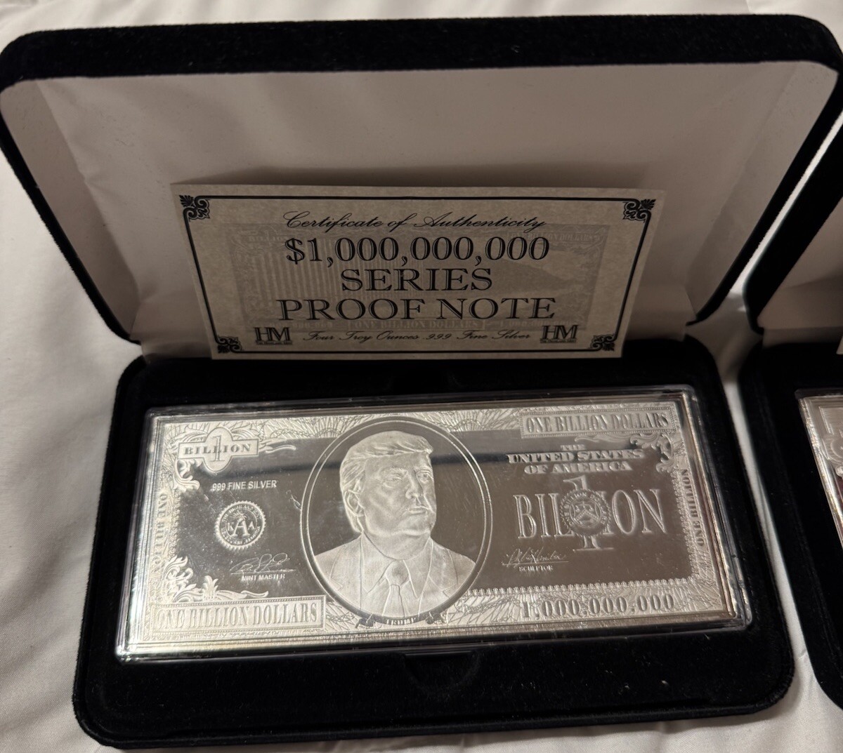 Donald Trump 45th Build Wall, 4 OZ Silver Bars .999 Silver Rare Sold Out
