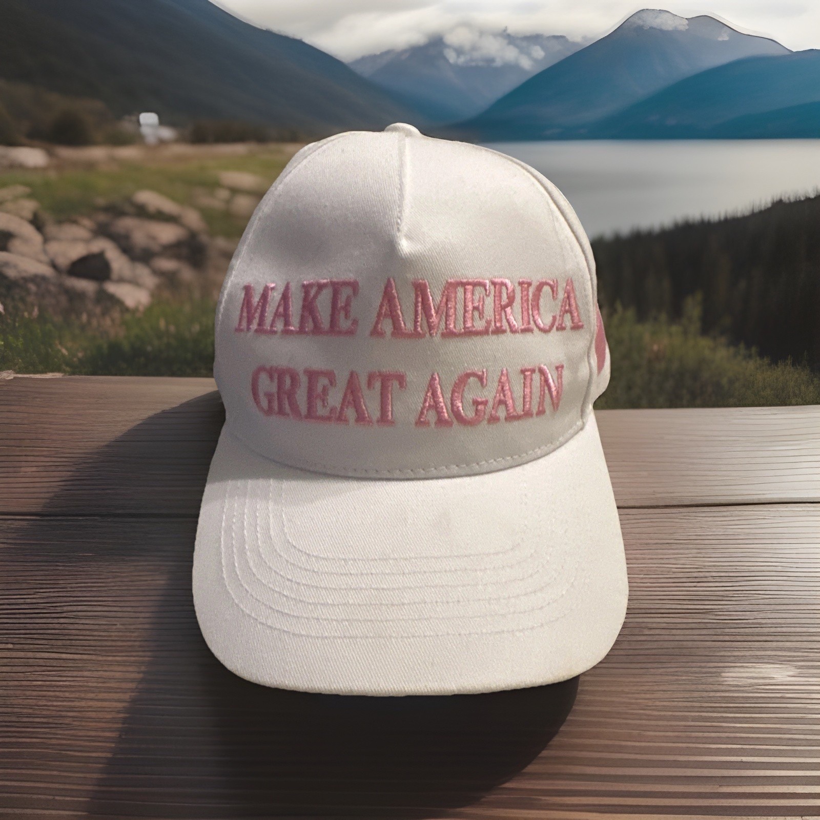 Make Trump Great Again 45/47 Pink And White Baseball Hat