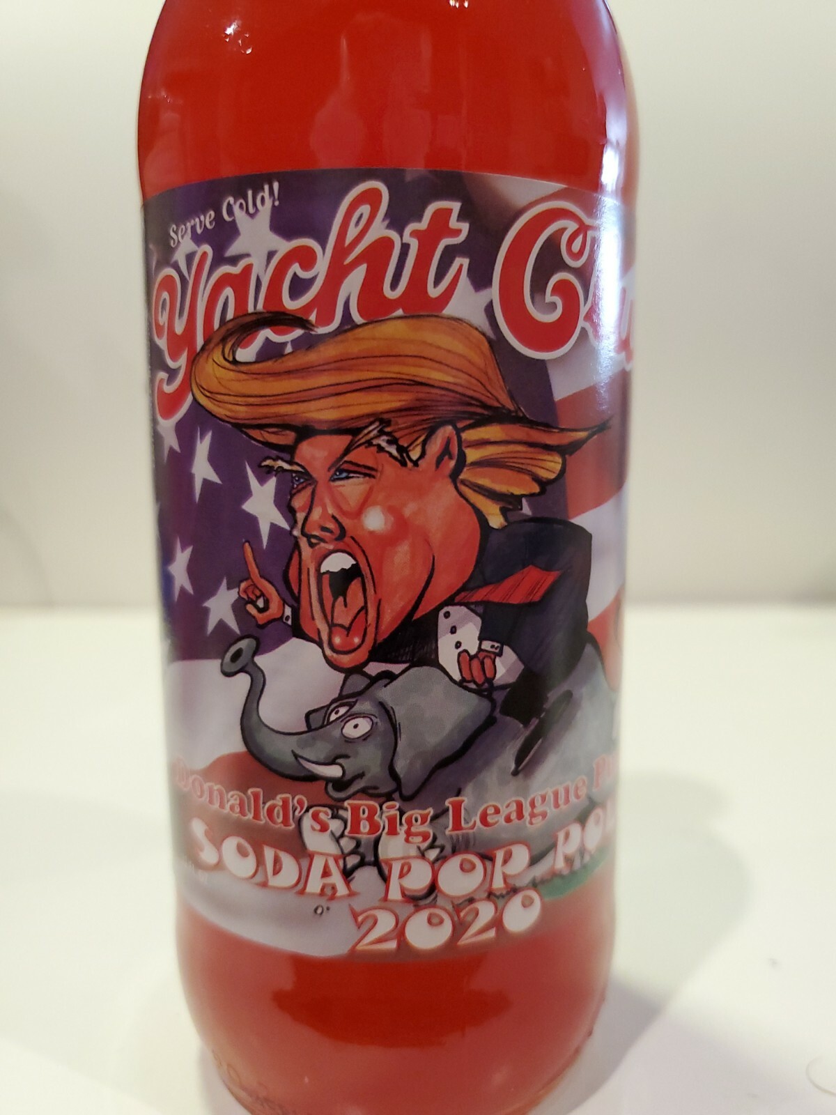 TRUMP DJT Memento “Donald’s Big League Punch” RI Yacht Club Soda Bottle