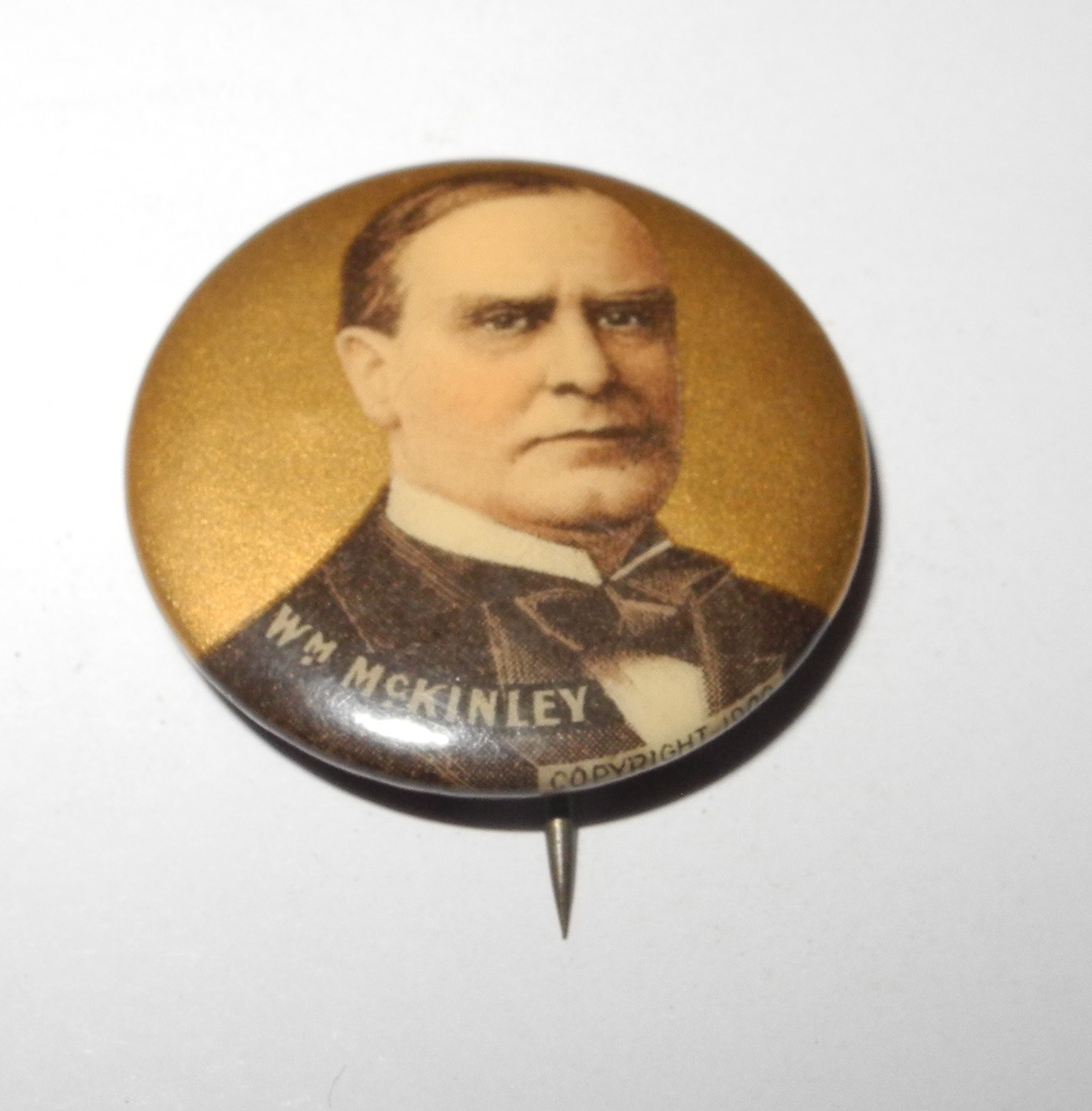 1900 WILLIAM MCKINLEY Political Campaign President Election Button 1.25″ Pin