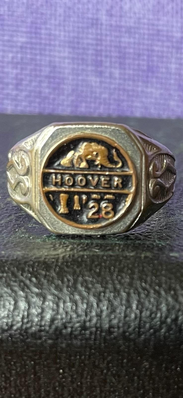 Vintage Hoover 1928 Elephant Political Election Ring- Herbert Hoover