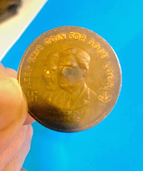 Roosevelt Garner Democratic Party Token Brass High Relief Rare! 14 grams