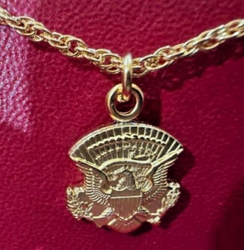 Melania Trump VIP SEAL Necklace w Presidential Seal for Trump 45 Administration