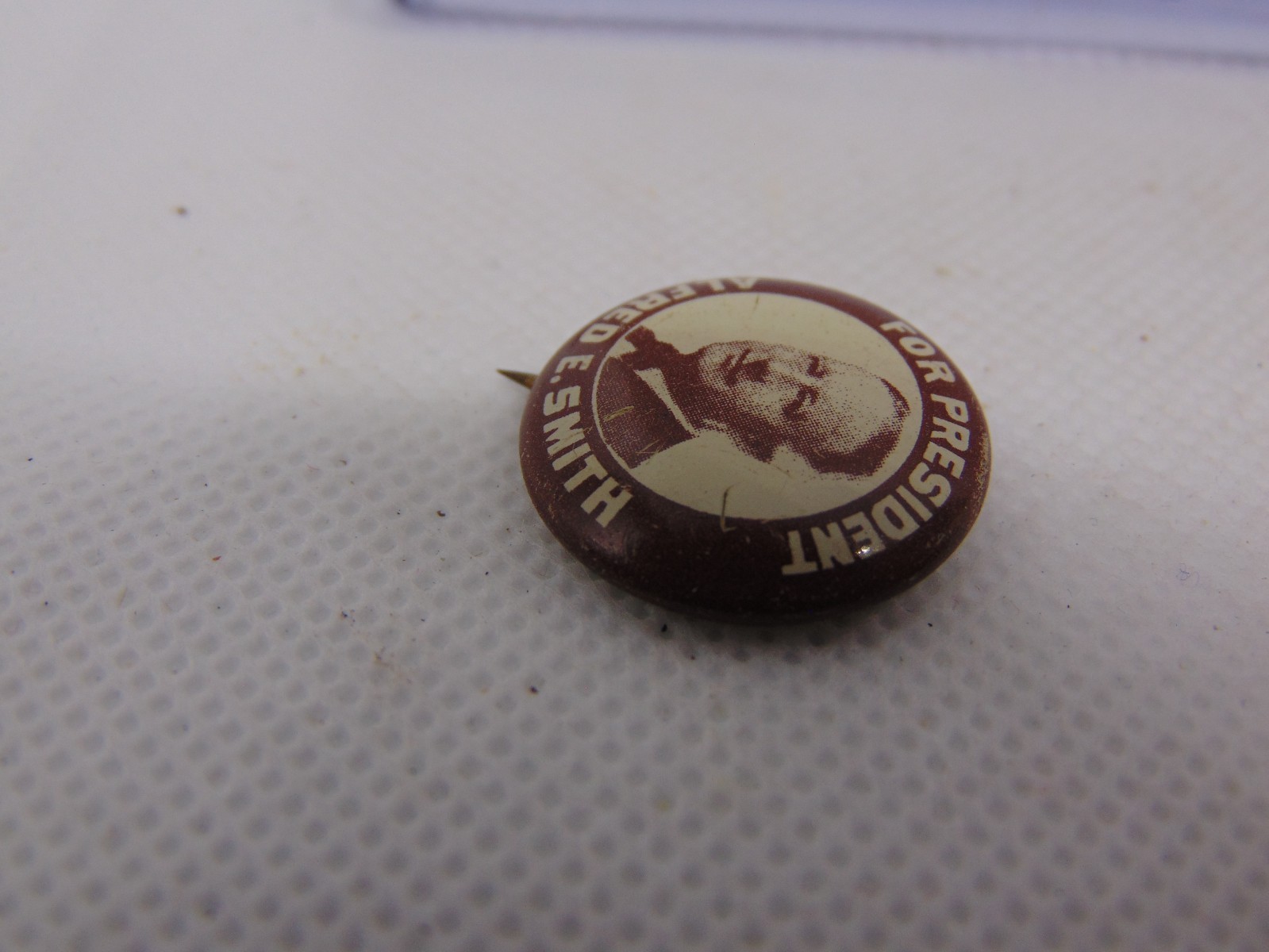 1928 ALFRED E. SMITH Al President campaign pin pinback button hoover election