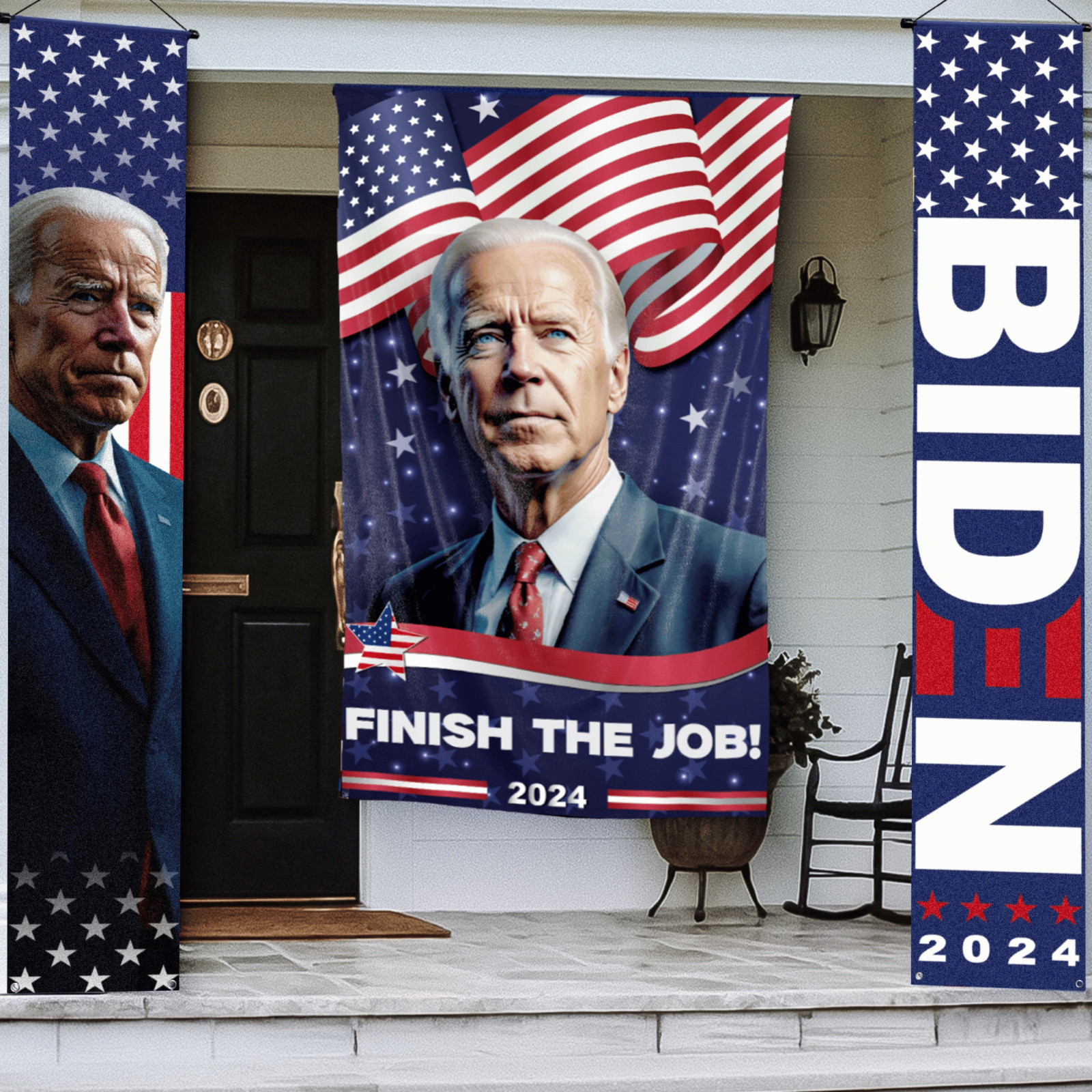 DecorX Biden 2024 Presidential Campaign Banner – Patriotic Political Decoration