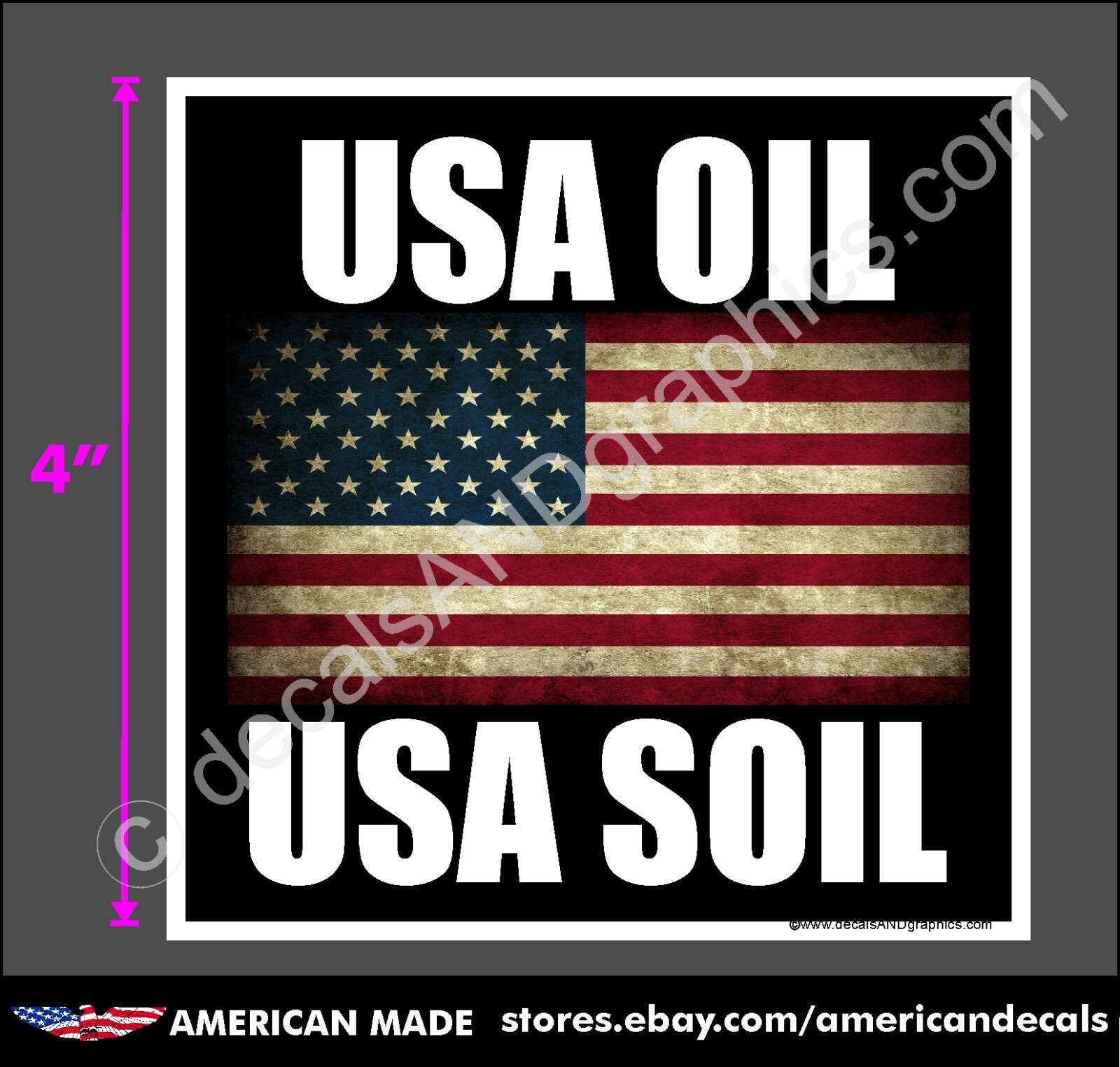 TRUMP 2020 2024 STICKER USA OIL ANTI BIDEN ANTI DEMOCRAT DECAL