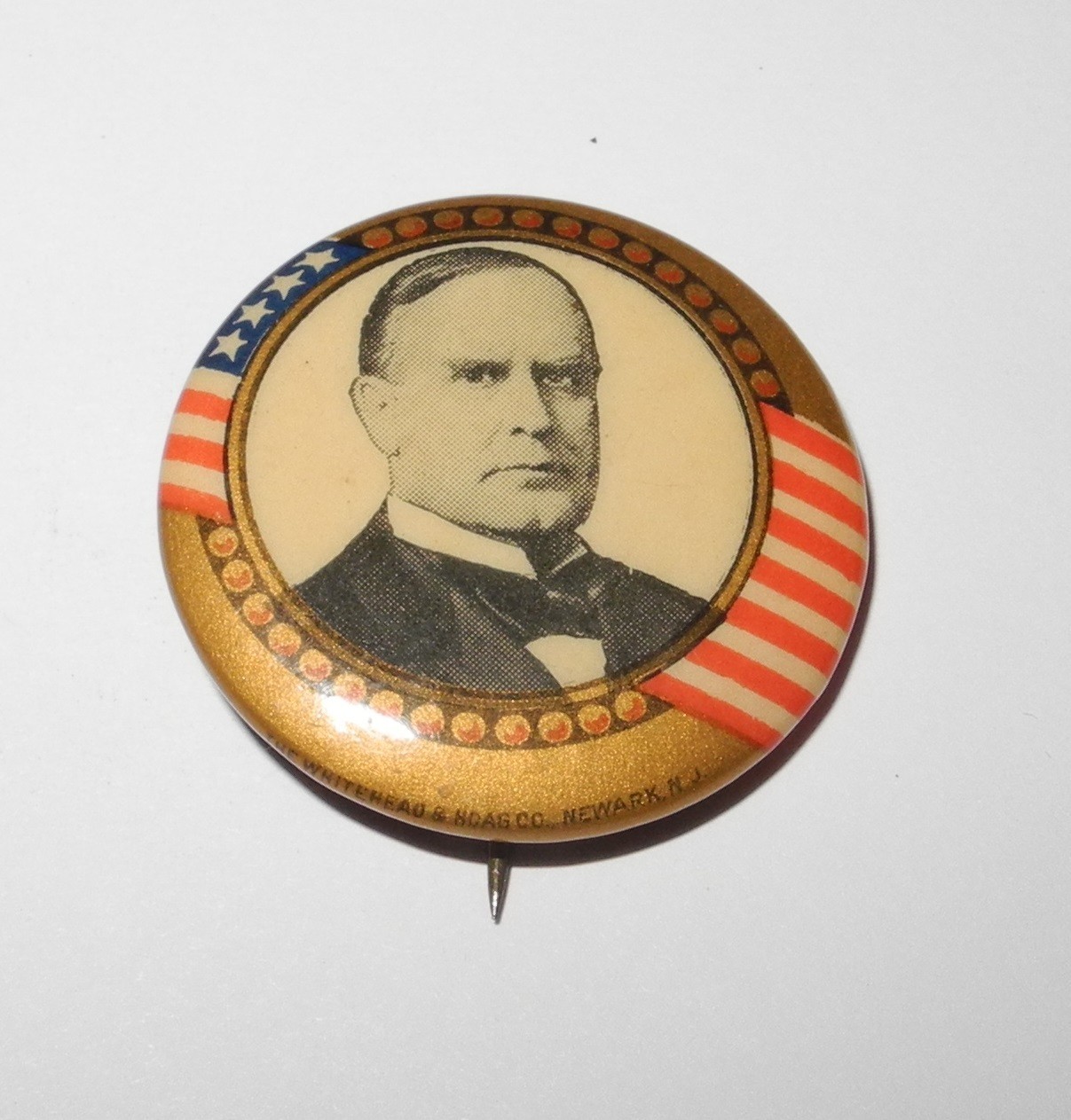 1900 WILLIAM MCKINLEY Political Campaign President Election Button 1.25″ Pin