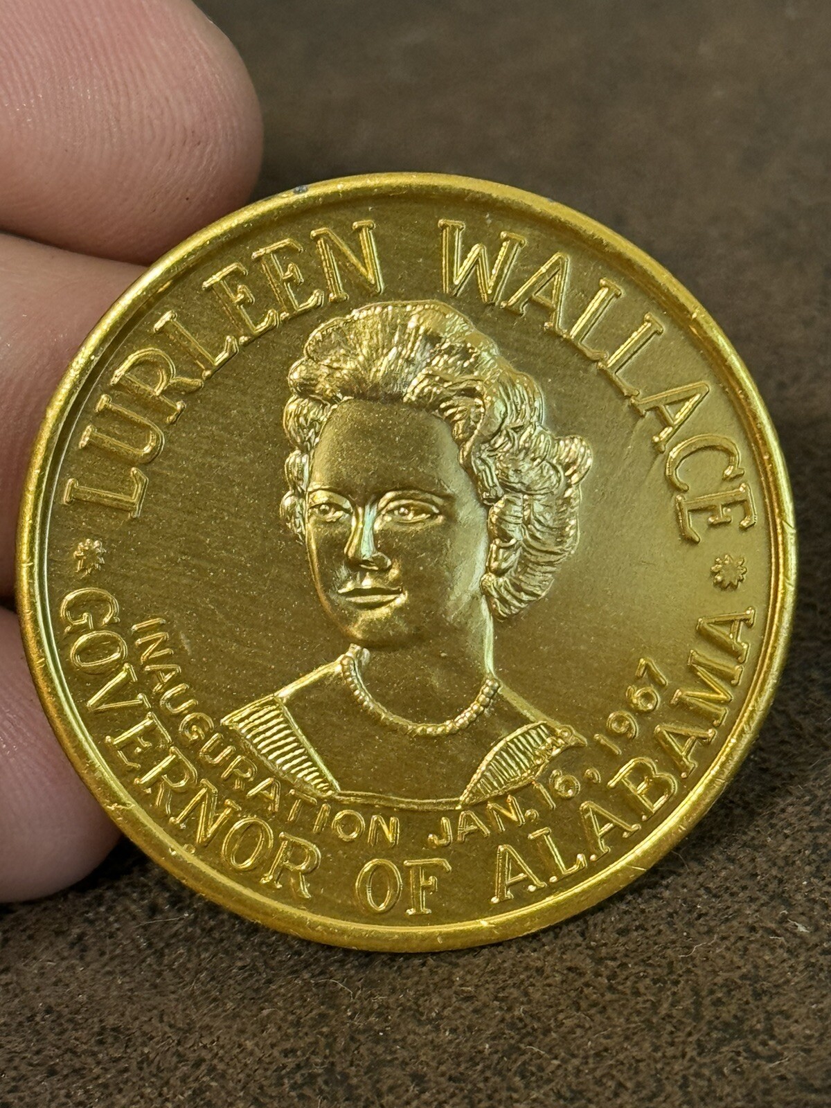 Lurleen Wallace Inauguration 1967 Governor of Alabama Gold RARE Coin – 1 oz.