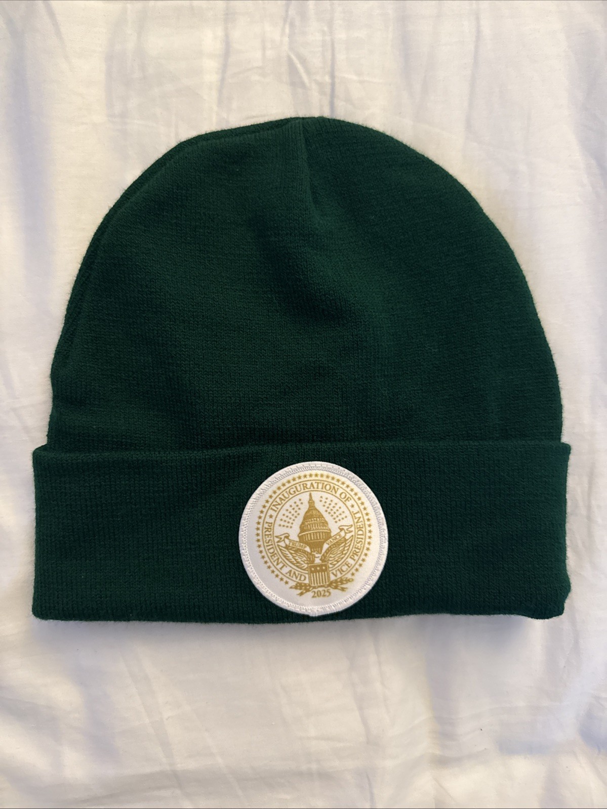 Green 2025 Inauguration Of President And Vice President Winter Beanie