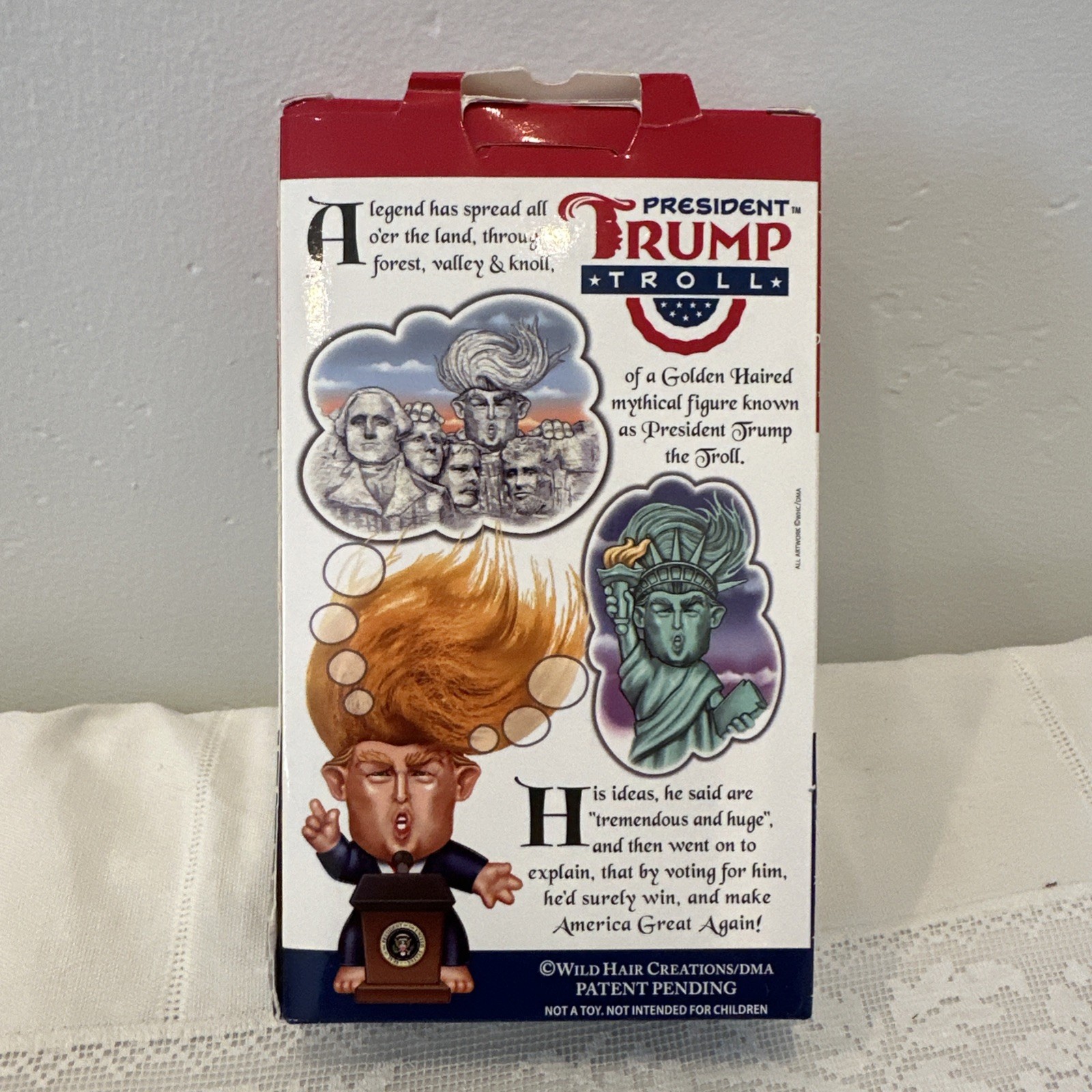 DONALD TRUMP President Collectible Troll Doll Hair To The Chief 2017 NIB
