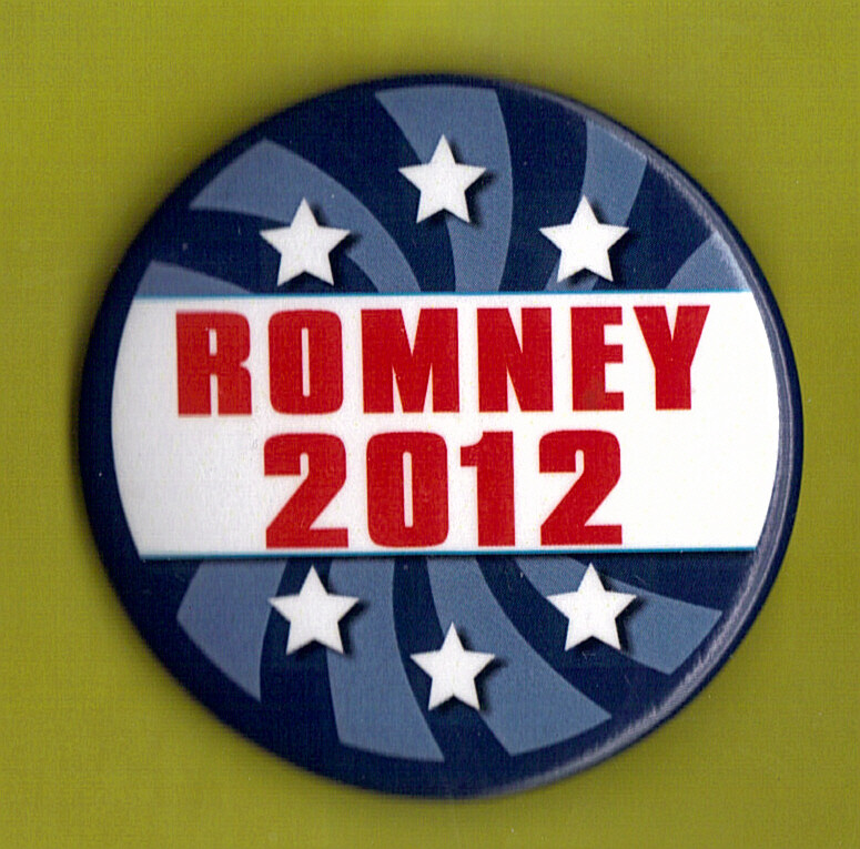 2012 Mitt Romney 2-1/4″ / “Pinwheel” Presidential Campaign Button(Pin23)