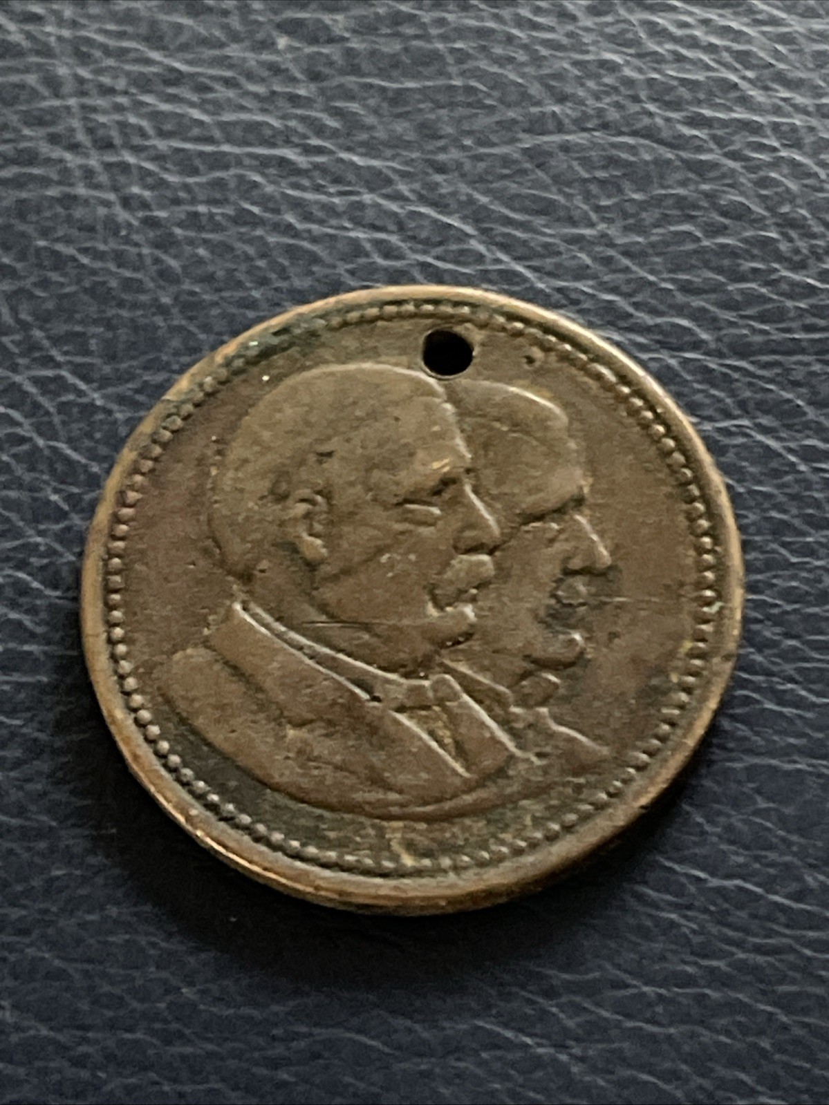 1884 CLEVELAND & HENDRICKS President Token Coin Medal Campaign Vintage