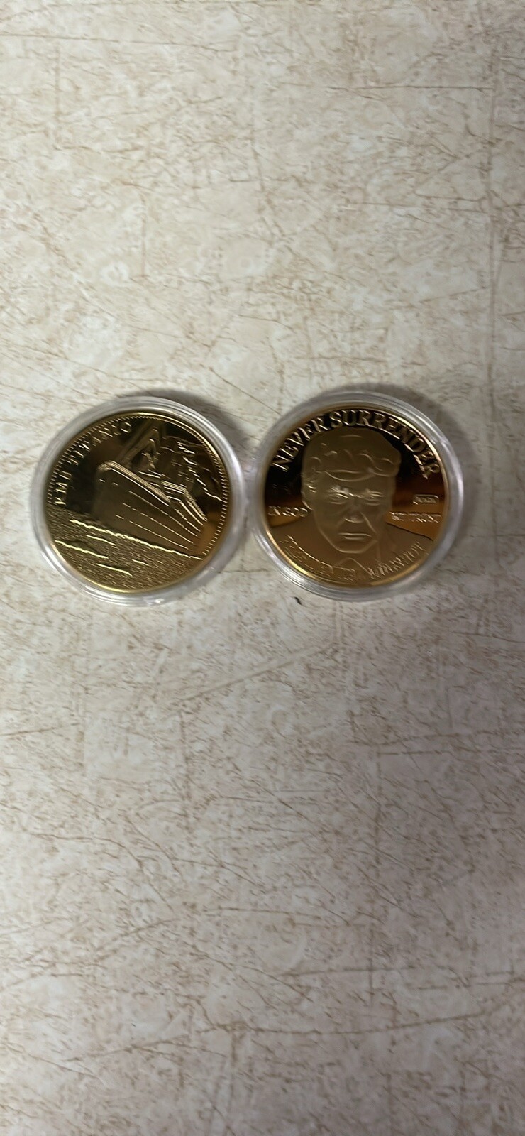 Commemorative Trump Coin Second Term 2025-2029 President Donald Trump Gold-1PC