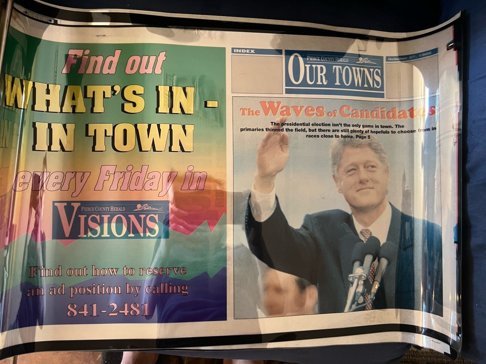 4-Layer CMYK Newspaper Proof Transparency Sheets Ross Perot Bill Clinton 1992