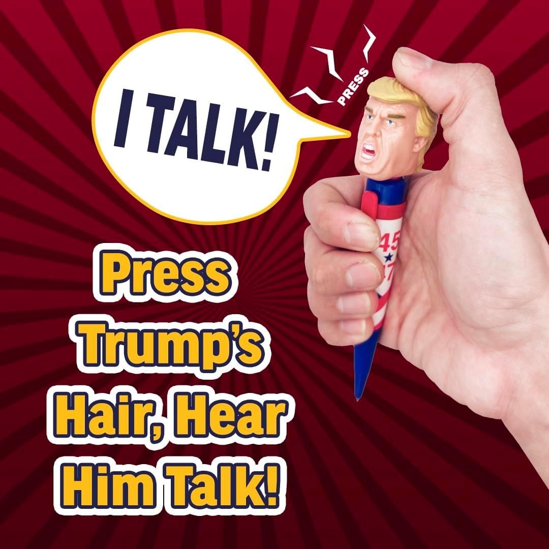 2025 Edition Trump Talking Pen – 8 Iconic Quotes for Political Humor Lovers