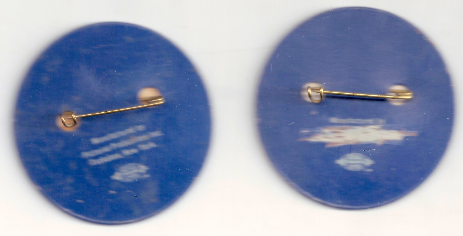 1956 Campaign ALL THE WAY WITH ADLAI Stevenson Flasher Buttons ~ LOT OF 2 Pins!