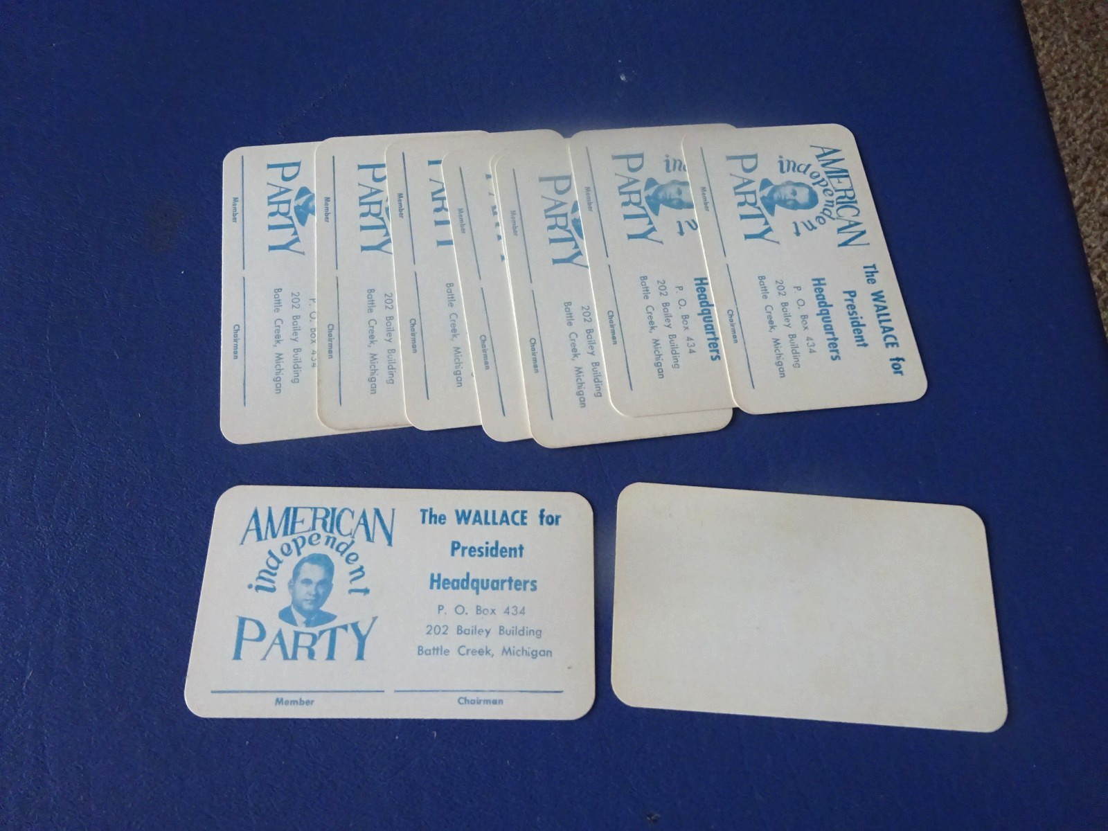 10 1968 George Wallace American Independent Party, Headquarters Battle Creek, Mi
