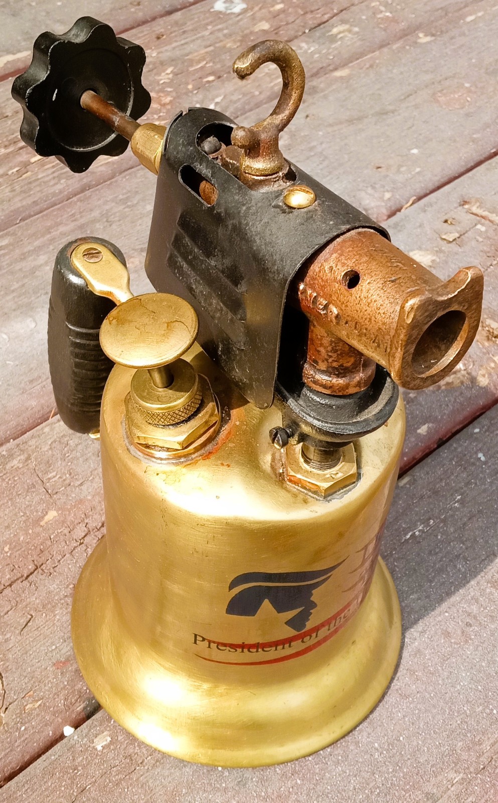 Donald Trump Supporter, Restored Vintage “Champion” Solid Brass Blow Torch