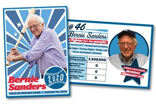 RARE! Official 2020 Bernie Sanders Baseball Card #46 Field Of Dreams Dem Primary