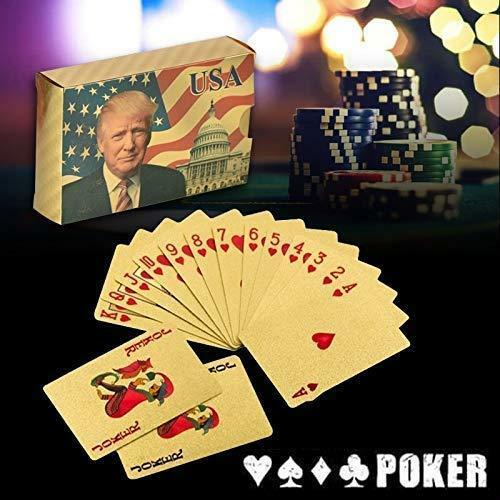 President Donald Trump GOLD Plated Playing Cards GOP Collector’s Edition New