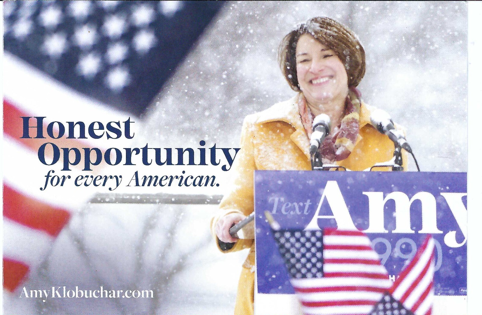 POLITICAL BROCHURE (2020) AMY (KLOBUCHAR) HONEST OPPORTUNITY For Every (NH) OF