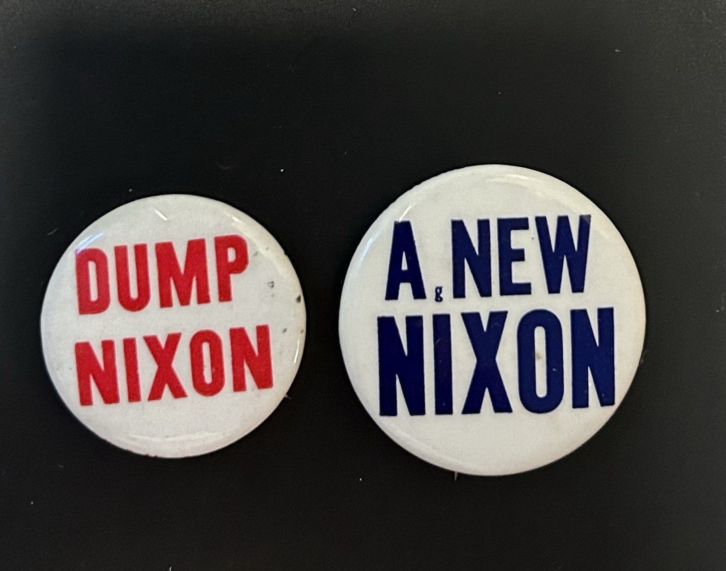 🇺🇸 “Two”Vintage Richard Nixon Presidential Campaign Buttons (B20)