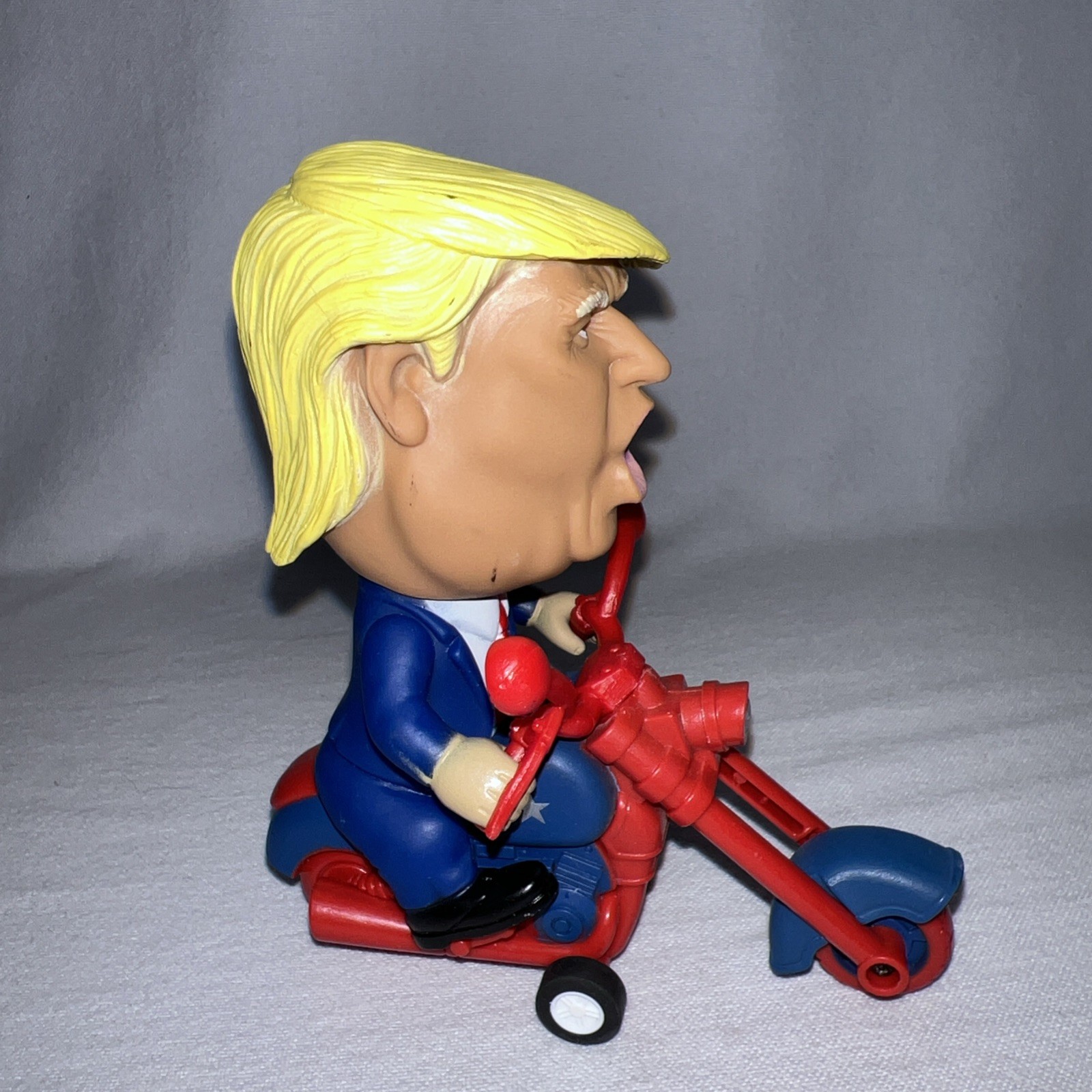 President Donald Trump 2024 Figure Riding Friction Motorcycle Novelty Toy C3
