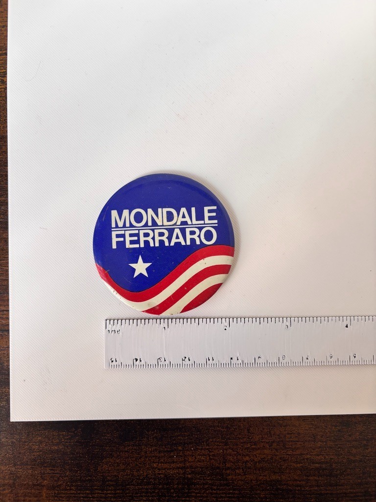 EXCELLENT SHAPE 1984 Walter Mondale Geraldine Ferraro President Campaign Button