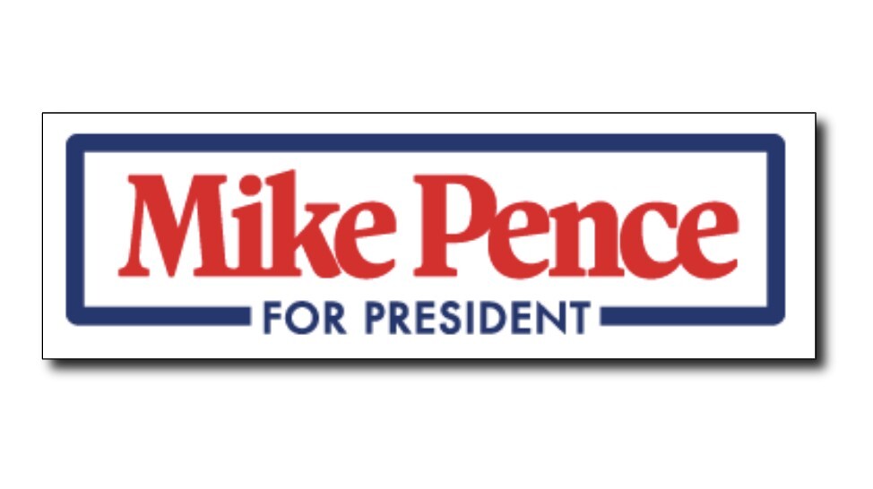 Mike Pence Bumper Sticker President 2024 Political Waterproof Glossy