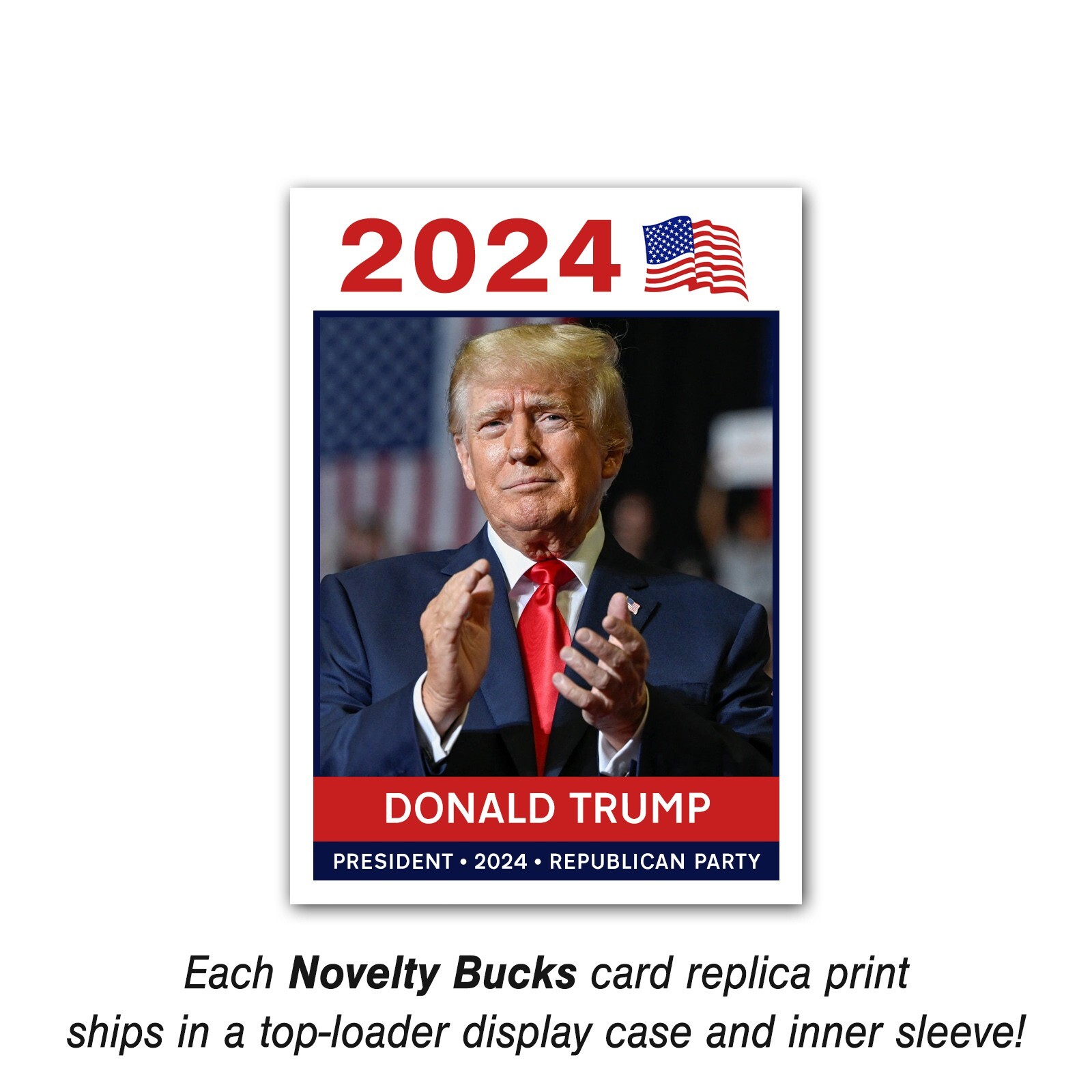 Donald Trump 2024 Presidential Election Novelty Custom Baseball Card MAGA USA