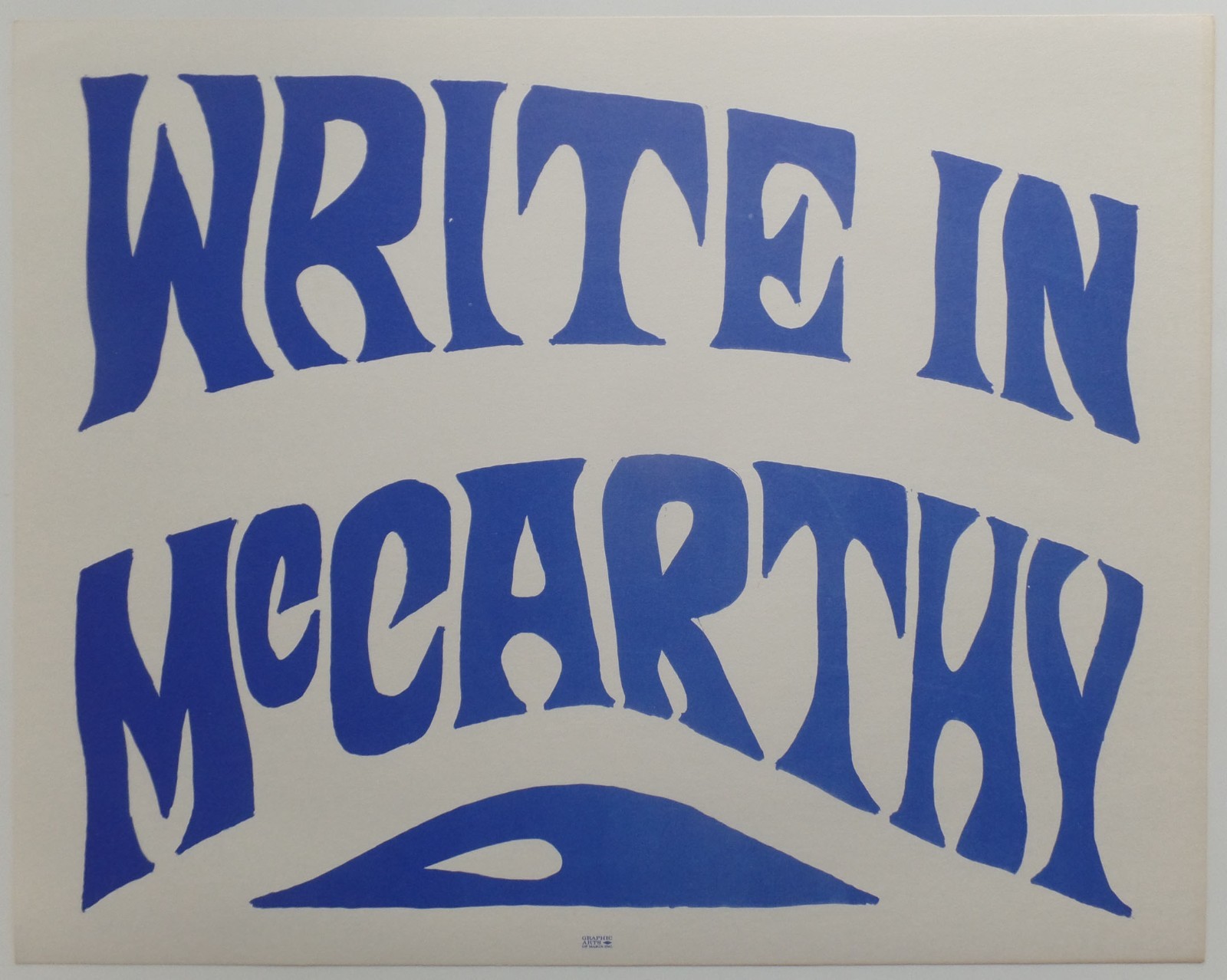 1972 (Possibly) Eugene McCarthy Presidential Campaign Poster Mod 1960’s Style