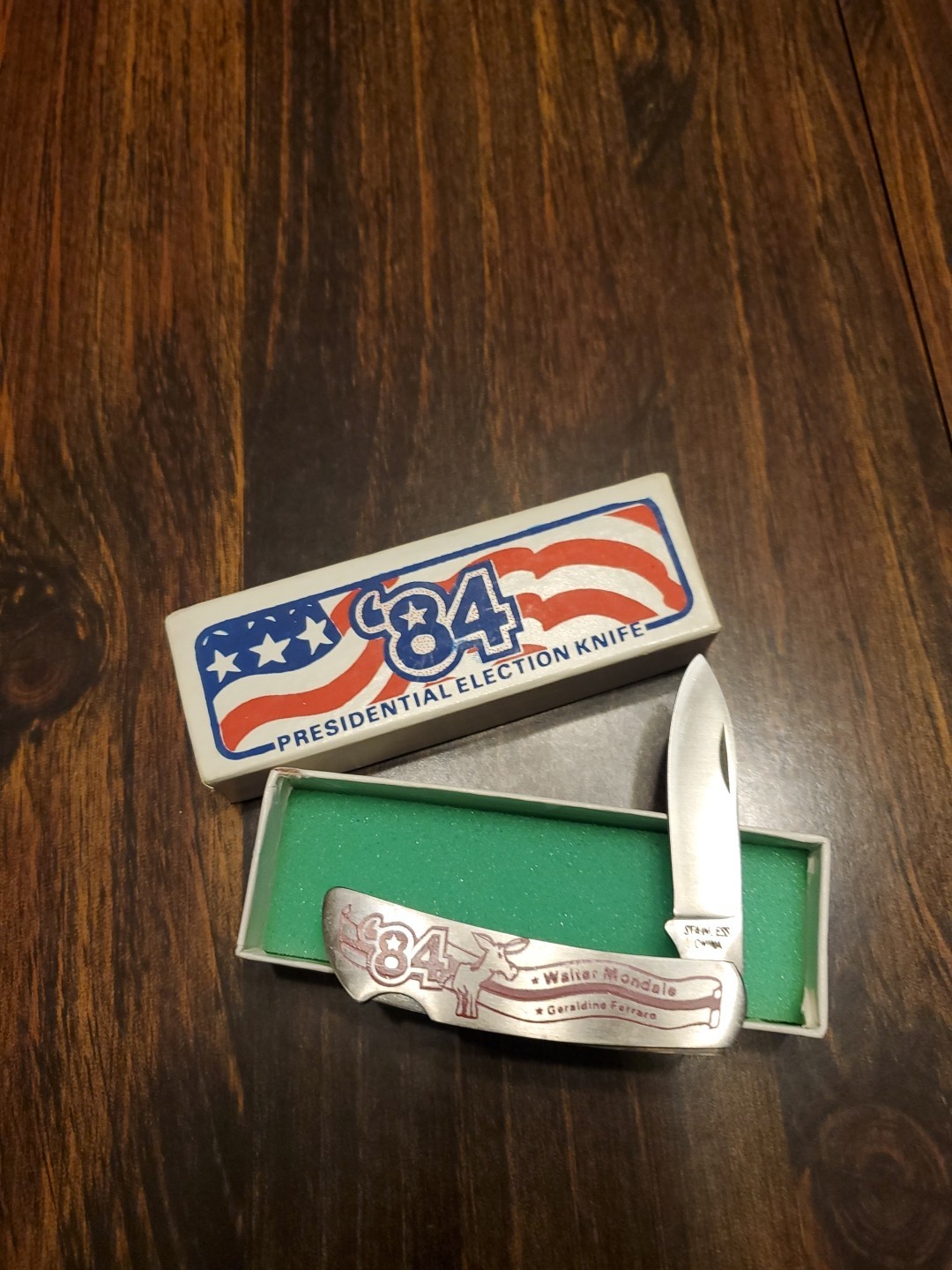 Rare! Vintage Presidental Campaign Mondale-Ferraro 84 Knife NOS