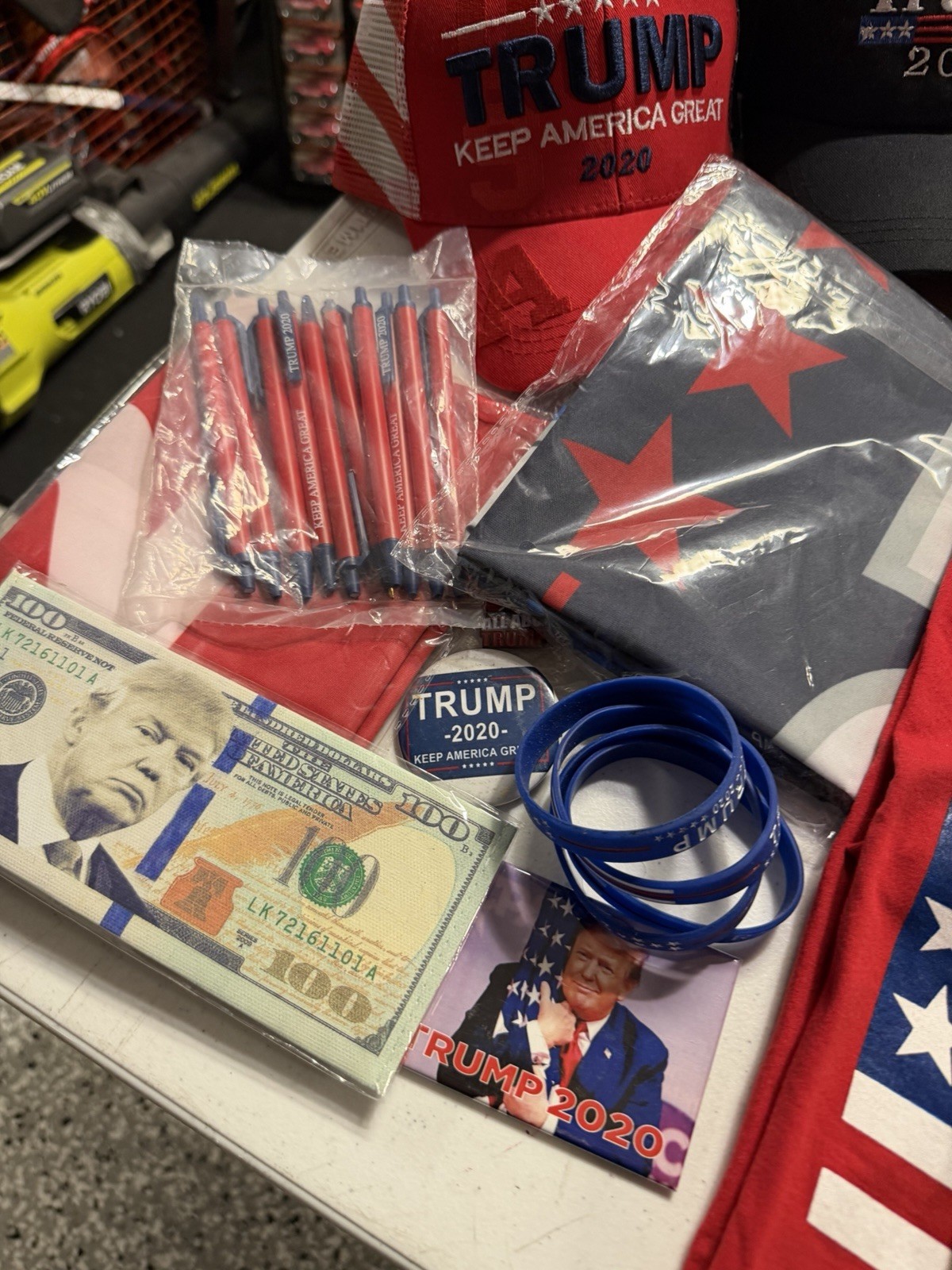 Large President Donald Trump Memorabilia and Novelty Lot Bundle 45-47 USA