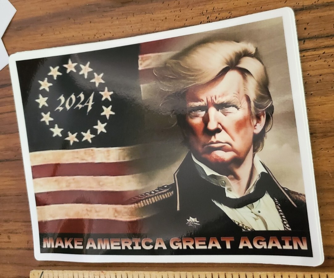 RE-ELECT TRUMP 2024 weather-proof Bumper Sticker HEAVY DUTY 5 Year Warranty