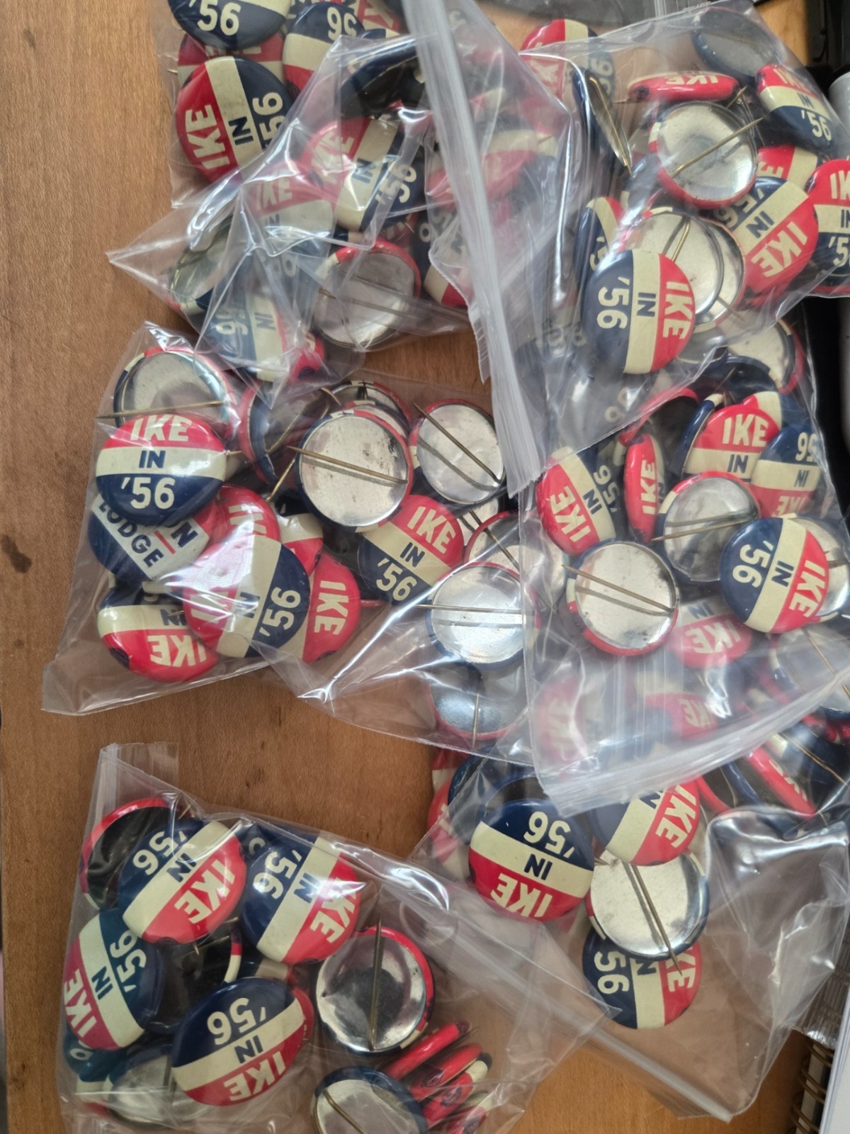 1956 Dwight Eisenhower – 7/8 “IKE in 56” Presidential Campaign 175 Button Lot