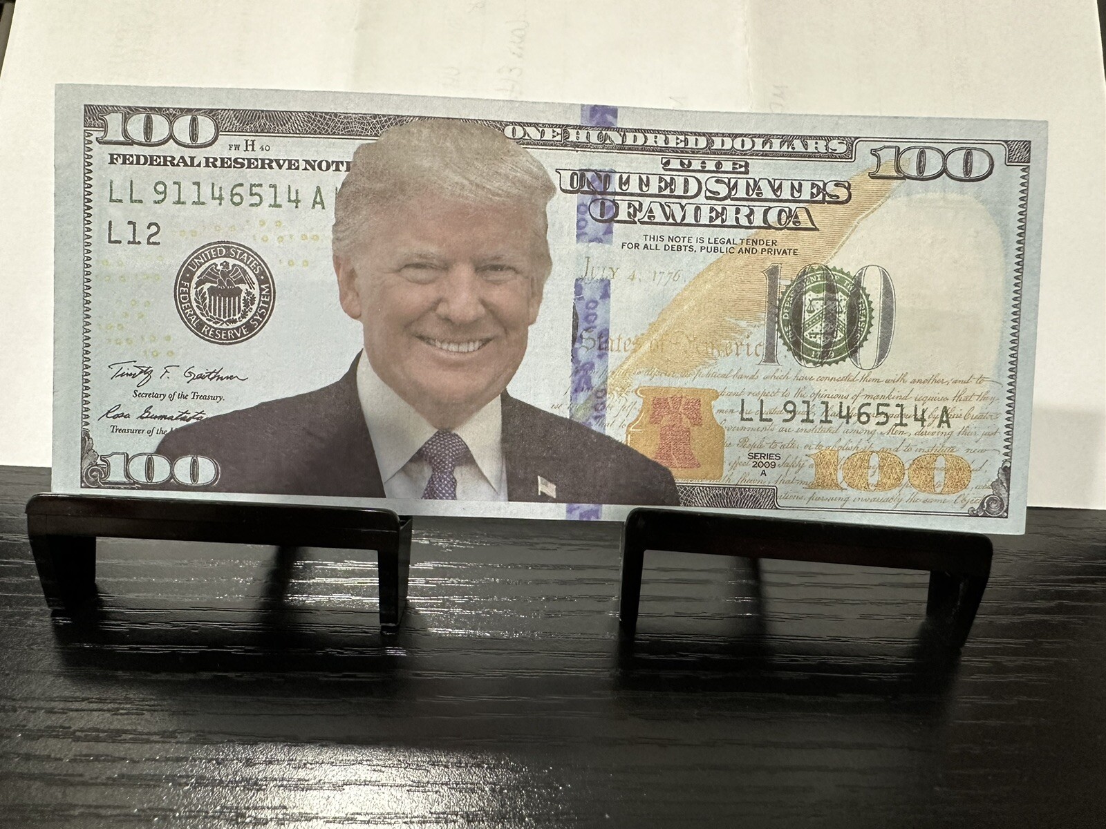 President Donald Trump $100 Bill Portrait 45th & 47th President (5 Bill Lot)