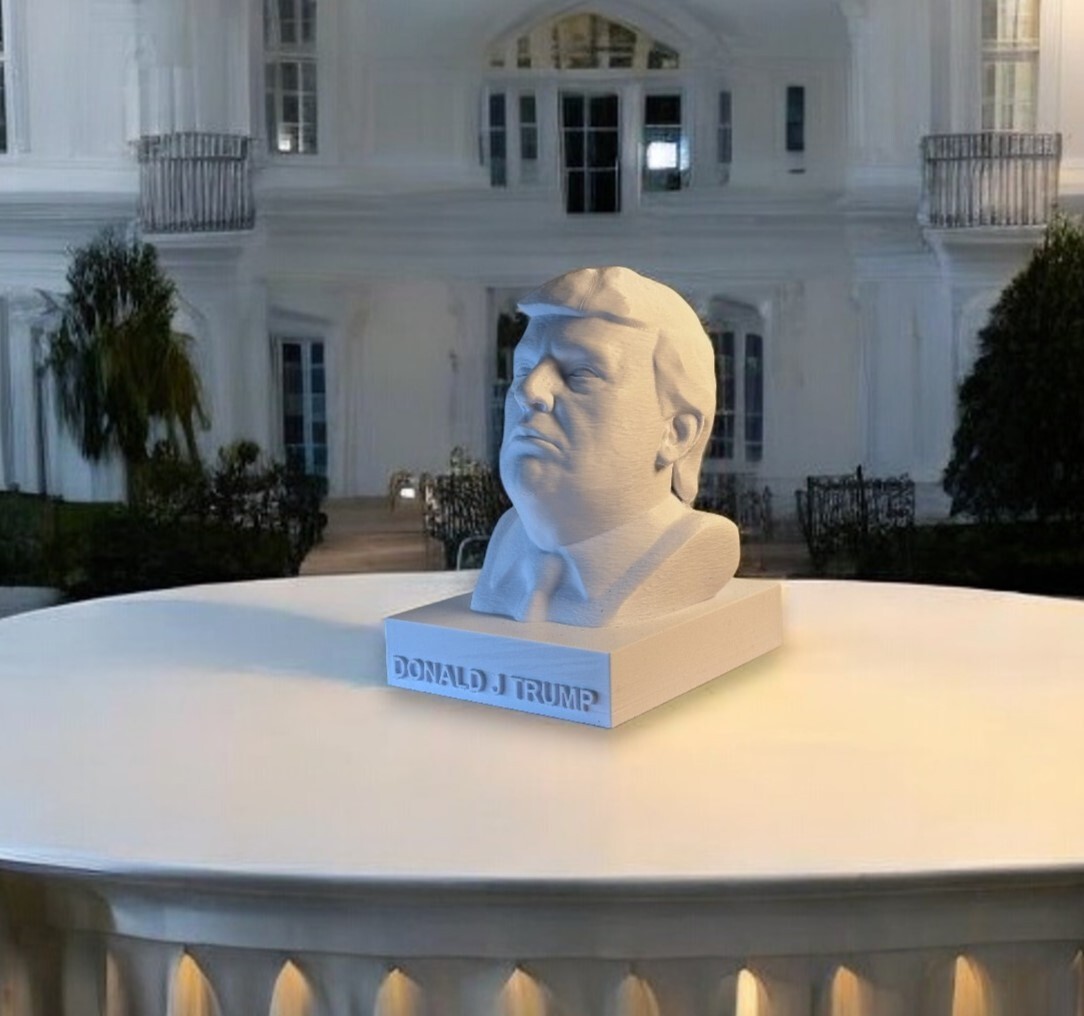 3.5 Inches Tall Donald Trump Salute 3d Printed MAGA Memorobelia Statue