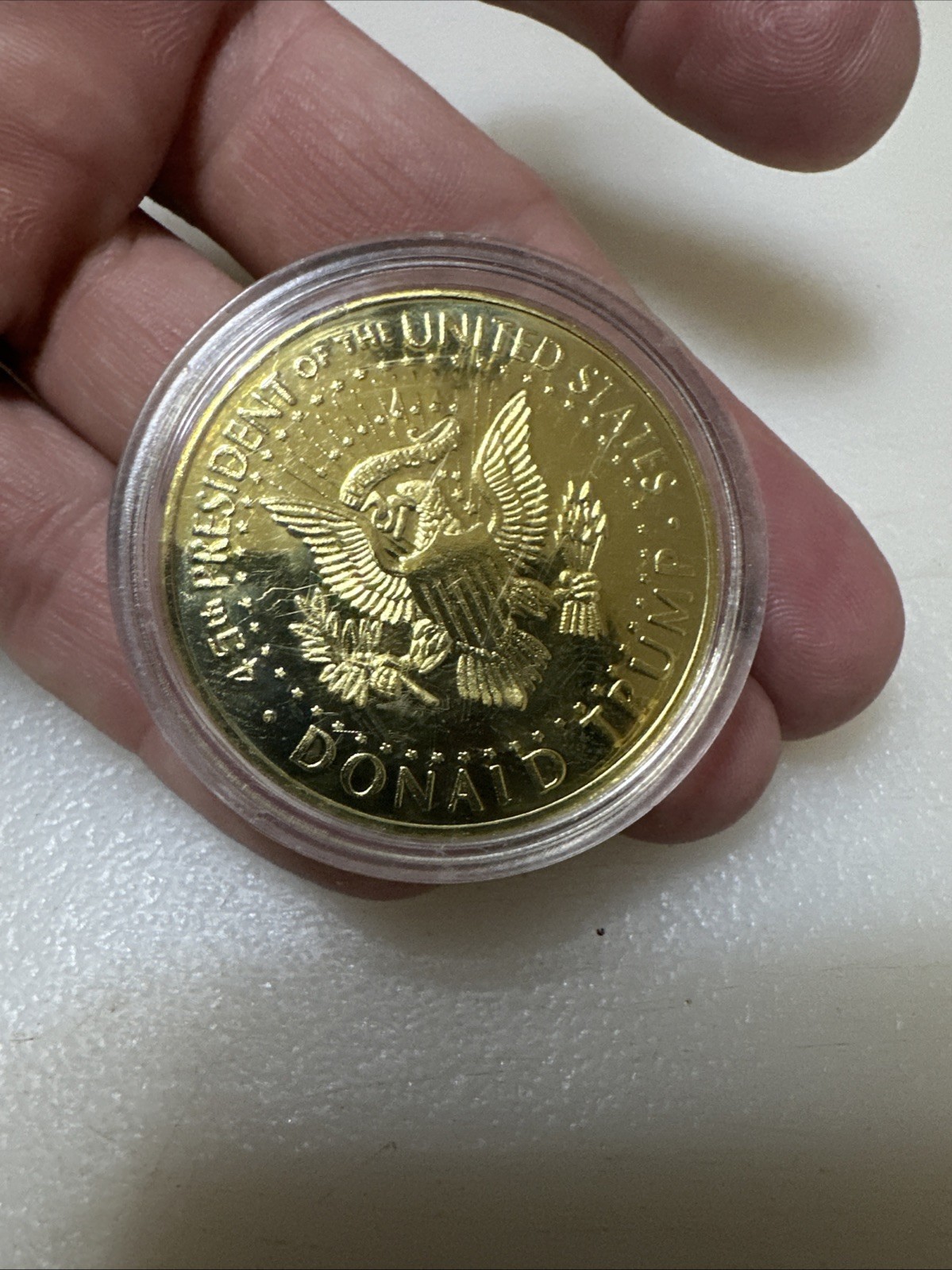 2025 Donald Trump Coin Take America Back GOLD Plated + Case SHIPPED FROM USA