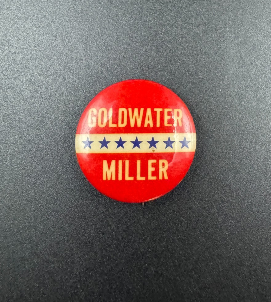 1964 Barry Goldwater / William Miller 1.25″ Presidential Campaign Button