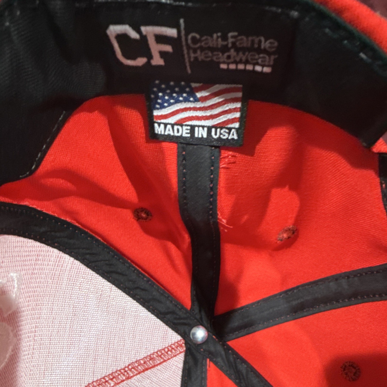 Official Cali-Fame Trump AMERICA Red Adjustable Hat Made in USA *NEW*