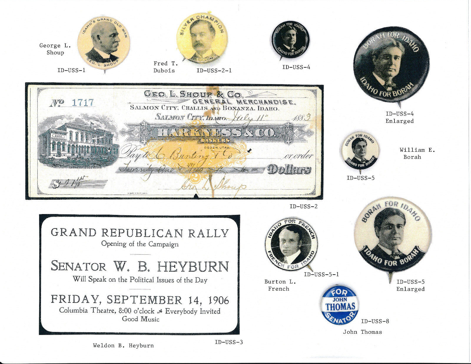 Political Campaign Items Idaho-Montana-N.Dakota-S.Dakota-Wyoming 256 page book