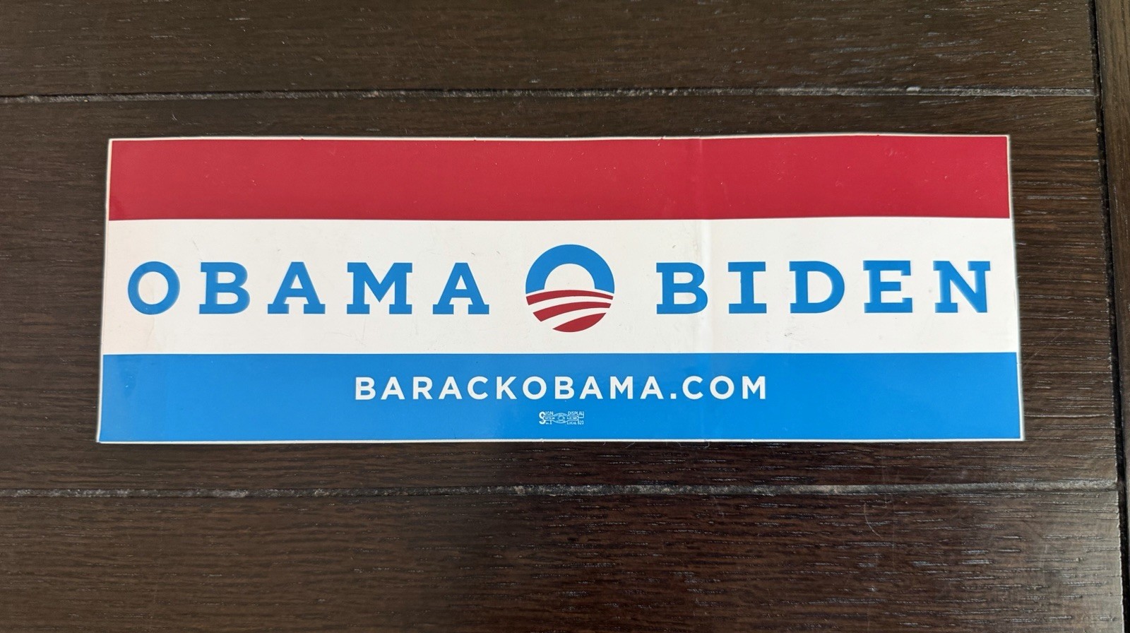 2008 Obama Biden Bumper Sticker Campaign Memorabilia, 9 x 3 Inches Unused