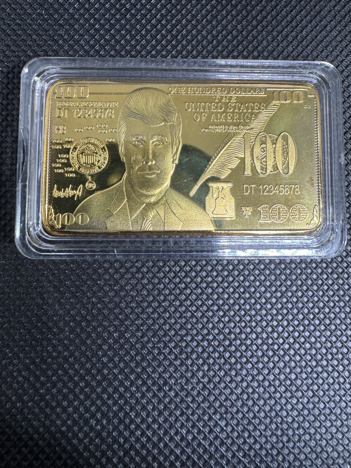 Donald Trump 24K Gold Plated $100 Bar – Collectable Coin/Bar