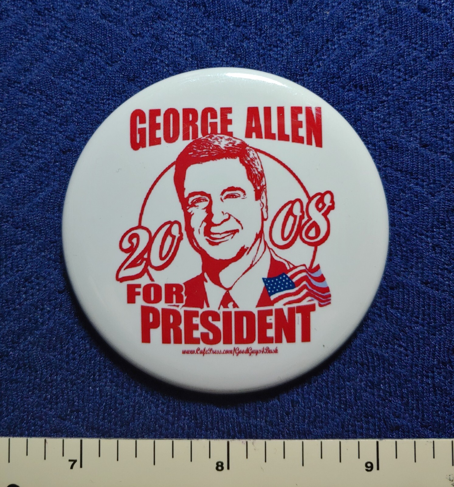 VIRGINIA GOVERNOR SENATOR GEORGE ALLEN PRESIDENT 2008 COACH’S SON PINBACK BUTTON