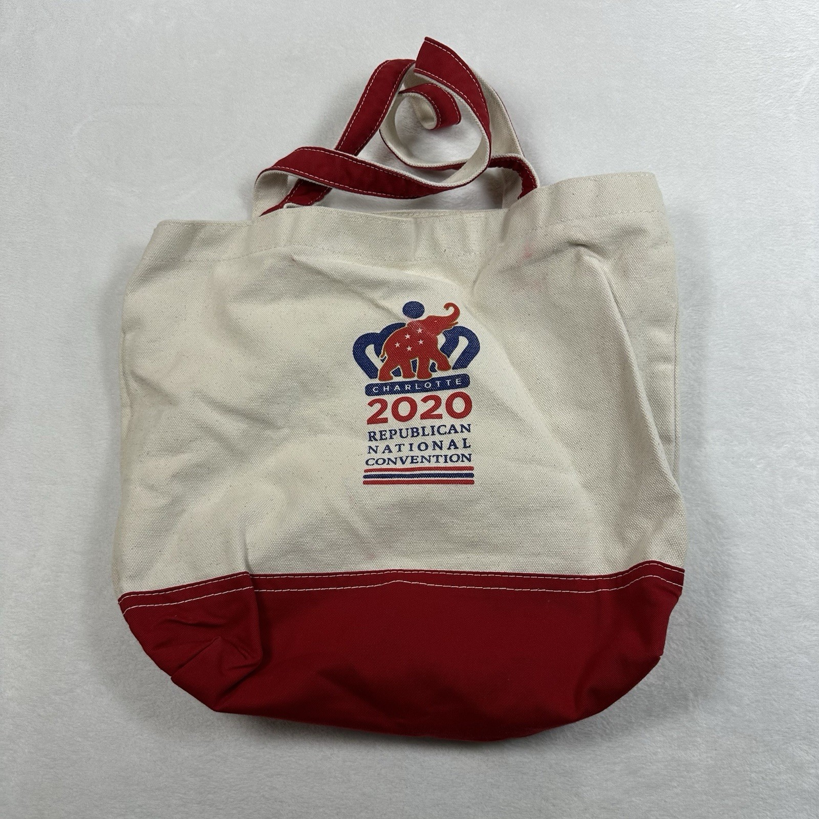 2020 Republican National Convention Charlotte Canvas Tote Bag Red White GOP