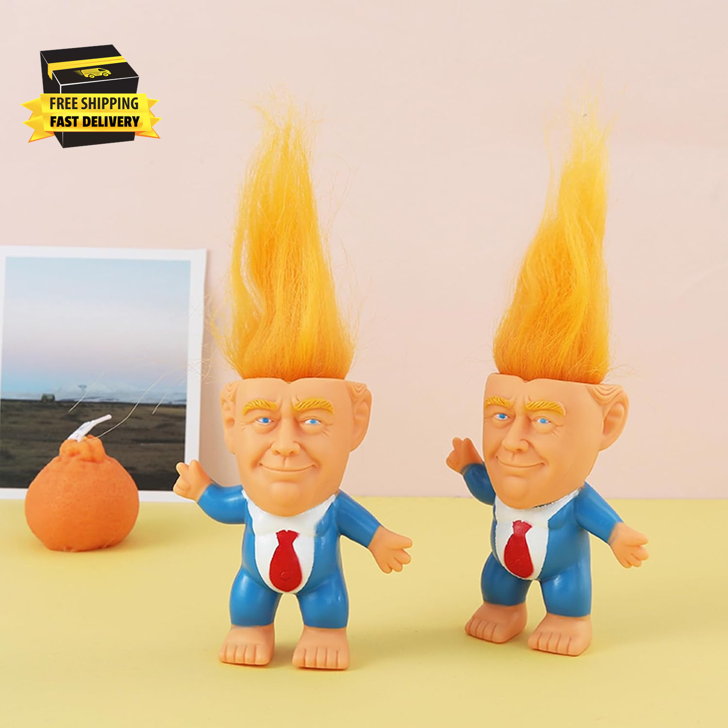 Donald Trump Toys Cute Rubber Troll Doll Toy Trump 2025 Take America Back, Troll
